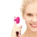 MaeDouy Mini Facial & Eye Skin Care Tools Portable Vibrating USB Rechargeable Handheld Travel Pocket Massager Facial Muscles Tighten Anti-aging Relieve Eye Dark Circles Puffiness Fatigue. (Rose)