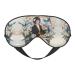 SSIMOO Gardenia Flowers Birds Print Ultra-Soft Light-Blocking Eye Mask for Optimal Comfort and Restful Sleep Black