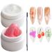 Solid Nail Builder Gel 2Pcs Nail Gel for Extension Clear Pink Builder Sculpture Modeling Gel Solid Nail Patch Gel With Cuticle Pusher Quick Nail Extension Tools clear+pink+pusher