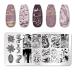 Zonster nail stamping plates marble pattern nail art plate stencil tools stainless steel nail design stamping template Py-j034.