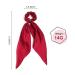 2 PCS Red Black Hair Scrunchies Scarf Set | Satin Silk Elastic Hair Bands Ponytail Holder for Women Girls - Buy Online on GoSupps.com