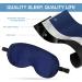 T-fun 100% Mulberry Silk Eye Mask - Adjustable Blackout Sleep Mask for Men & Women | Soft Travel Blindfold Eye Shade Cover - Navy Blue - Buy Online on GoSupps.com