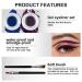 Evpct 2 in 1 Blue and Purple Gel Eyeliner Eyebrow Cream Pomade Set - Waterproof, Smudge Proof, Long Lasting - 0.21 Ounce (Pack of 1) - Buy Online on GoSupps.com