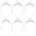 Crown Princess Girl 6 pieces of girl Strass Krone Princess Tiara Krone Heart Shape Girl Crystal Tiara Strass Wedding Crown Bridal Headband for Birthday Wedding Party