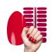 My nails nail foils Rubinrot I 16 Ultra-D nne nail polish strips in single-colored/red I self-adhesive premium nail art wraps I sticks to natural and painted acrylic gel & shellac nails