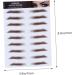 FOYTOKI 4pcs Eyebrow Stickers 6d Hair Eyebrows Hair-like Eyebrows False Eyebrows Cosmetics Transport 4d Mold 21x15cm Brown - Buy Online on GoSupps.com