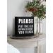 Rustic Bathroom Decor: Funny 'Put The Lid Down Before You Flush' Toilet Sign, Black Wooden Box Wall Art (6x6 Inch) - Buy Online on GoSupps.com