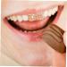 KOMBIUDA 1pc Scorpion Single Braces Single Grill Cap Tooth Grills for Your Adult Costume Men Decor Hip Golden 2X1cm - Buy Online on GoSupps.com