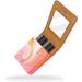 Buy Stylish Leather Lipstick Case with Mirror | Mini Lip Gloss Organizer Abstract Watercolor Orange - Buy Online on GoSupps.com
