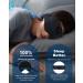 White Noise Sleep Mask Headphones with 34 Nature Sounds | Wireless & Sweat Absorbent Silk Eye Mask for Sleeping | Light Blocking & Timer | Best for Sleeper & Travel | All Black - Buy Online on GoSupps.com