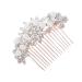 Angoily Fashion Headwear Pearl Comb Crystal Hair Comb Vintage Hair Comb Bridal Hair Comb Pearl Hair Pin Rhinestone Hair Clip Photography Props Bride Wedding Hair Accessories