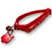 MHS Cat ID Tag Cat Collar with Bell Cat Tags for Pets Engraved ID Tag Personalised Cat Name Tags Customised Cat ID Tags (Red Tag + Red Collar)