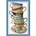 Maydear Cross Stitch Kits Stamped Full Range of Embroidery Starter Kits for Beginners DIY 11CT 3 Strands - Coffee Cup 14 21(inch) Coffee Cup-1 11CT