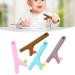 Silicone Baby Bite Ring Toys - Food-Grade Chewy Teething Straws for Toddlers | 4 Flexible Pieces for Massage & Comfort - Buy Online on GoSupps.com