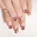 BettyCora Short Square Fake Nails Set with Glue - Flowers D10 Design - Buy Online on GoSupps.com
