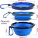 Buy 2-Pack Foldable Dog Travel Bowls - Portable Silicone Feeding Bowls for Pets | Blue & Green 350ml | Ideal for Water & Food with Carabiner Hook - Buy Online on GoSupps.com