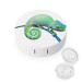 Bright Green Chameleon Round Case For Contact Lens Kit Storage Box with Mirror Printed