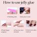 Shop White Ombre Short Square Press-On Nails | 24Pc Glossy Acrylic Fake Nails for Women - Buy Internationally - Buy Online on GoSupps.com