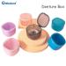 Denture Case with Strainer & Brush | Retainer Cleaning Box & Cup Set - Pink - Buy Online on GoSupps.com