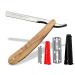 Razor with changing blades from Solingen Bartometer Made in Germany Razor set for men with a small/large razor blade professional beard care shaving knife for a perfect wet shave (olive wood)