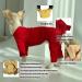 Lucky Petter Soft Dog Pajamas Large Stripe White - Stretchable Dog Onesie Jumpsuit for Small Dogs - Buy Online on GoSupps.com