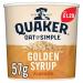 Quaker Oat So Simple Golden Syrup Porridge Pot 8 x 57g PMP