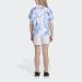 adidas Girls' White and Blue Oversized AOP Tee - Medium | Short Sleeve Shirt - Buy Online on GoSupps.com