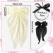 2Pcs Big Bow Hair Clips for Women - Black & Creamy White Satin Ribbon French Hairpins - Buy Online on GoSupps.com