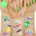 xo, Fetti Alien Temporary Tattoos - 42 Glitter Styles | UFO Space Themed Birthday Party Supplies, Area 51, Stars, Arts and Crafts