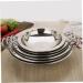 PRETYZOOM Dry Pot Amphora Hot Pot Chaffing Dishes Stainless Steel Cookware Flat Bottom Wok Pan Non Stick Frying Pans Stainless Steel Saute Pan Cookware for Kitchen Home Accessory 28X28X5.5CM Silver - Buy Online on GoSupps.com