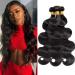 Clarolair Human Hair Bundles Brazil Hair Bundles Brazilian Body Wave Hair Bundles Brazilian hair extension Of course (16 18 20 '' Natural Black) 16 18 20 Inch