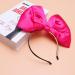 Minkissy Huge Bow Headband Candy Colored Hair Hoop Party Props Lovely Large Bowknot Hairband Party Props for Woman Girl(Rosy) - Buy Online on GoSupps.com