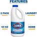 Shop Towel + 2 Disinfecting Bleach Cleaners | 43oz Effective Concentrate for Laundry Floors Bathroom & More - Bulk Refill for Home Cleaning - Buy Online on GoSupps.com