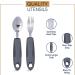 4Pcs Easy Grip Adaptive Cutlery Set for Arthritis & Parkinson's - Large Wide Handles, Elderly & Disabled Utensils in Grey - Buy Online on GoSupps.com