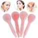 Rose Quartz Spoon Roller Gua Sha Set | Facial Lifting Tool and Massage Kit - Buy Online on GoSupps.com