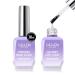 Gellen Gel Top Coat and Base Coat 2 Pcs 18ml Superior Base Coat Top Coat Set No Wipe Soak Off Ultra Glossy Top Coat Gel Nail Polish UV LED Clear Nail Polish Long Lasting for 28+ Days A-Base Coat & Top Coat