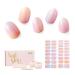 NAILOG Semi Cured Gel Nail Strips 34 pcs Salon-Quality Gel Nail Stickers Long Lasting Nail Wraps for Women with Soft Gel Finish Daydream