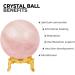 PYOR Rose Quartz Sphere Gem Ball with Stand - Meditation & Feng Shui Crystal Decor for Wealth & Harmony - Buy Online on GoSupps.com