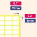 4000 Self-Adhesive Labels (13 x 8 mm) - Premium Adhesive Stickers for Easy Labeling | International Shipping Available - Buy Online on GoSupps.com