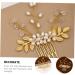 FRCOLOR Hair Accessories Comb Golden Hair Accessories Pearl Headband Gold Trim Hair Accessories For Wedding Braided Headband Women Headdress Wedding Bridal Hair Comb Comb For Bride - Buy Online on GoSupps.com