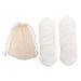 minkissy 1 Set Cleansing Pad Sponges for Cleaning Esponjas Faciales Cleaning Sponge Reusable Makeup Remover Pads with Holder Eye Makeup Remover Pad Bamboo Tube Organic White