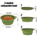 Slson 2-Piece Collapsible Travel Bowl for Dogs & Cats | Portable Silicone & Plastic Food Bowl for Camping - 600ml Green - Buy Online on GoSupps.com