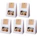 Pack Of 50 Practical Paper Bags Cookie Package Bag With Window Convenient Packaging Bag For Baking Food Parties Supplies White - Buy Online on GoSupps.com