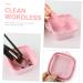 2pcs of makeup brush makeup brush cleaning mat silicone brush cleaner makeup brush drying hanger makeup brush cleaning pad make up portable Miss Silica gel carpet - Buy Online on GoSupps.com