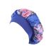 Women Satin Night Sleep Cap Hair Bonnet Hat Silk Cover Wide Elastic Shower Caps Home Bathroom Royal Blue One Size