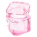 SOESFOUFU Glass Jar Nail Art Brush Cup Pink Crystal Glass Heart-shaped Manicure Tools Acrylic Nails 5.70X5.40X5.40CM Pink