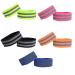 Sprhr 10 pieces double reflecting tapes adjustable elastic trouser clamp bike in 5 colors reflector strap Velcro fabric for lower legs and arms.
