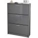 Berlioz Creations Klace 3-Story Shoe Cabinet - Gray High Gloss 18 Pairs 100% French Made | 75x25x113 cm - Buy Online on GoSupps.com