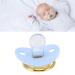 Golden Baby Pacifier with Foot Pattern | Personalized Silicone Newborn Dummy Soother for 6-18 Months (Blue) - Buy Online on GoSupps.com