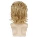 Men's Short Fluffy Layered Blonde Wig - Natural Synthetic Hair for Halloween Cosplay - Buy Online on GoSupps.com